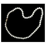 17" 6-7mm freshwater pearl necklace with 14K