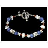 Silpada 8" toggle clasp sterling silver pearl,