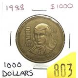 1988 Mexico $1000