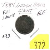 1884 Indian Head cent