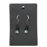 Sterling silver shepherd hook earrings with