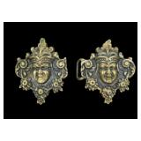 Sterling silver Art Nouveau figural buckle,