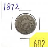 1872 Shield nickel