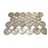 x23- Half dollars, 90% silver -23 half dollars