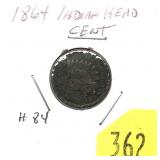 1864 Indian Head cent