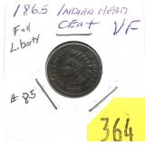 1865 Indian Head cent