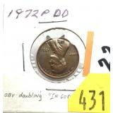 1972 Lincoln cent error