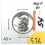 1943 Washington quarter, Unc.