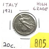 1921 Italian 20-cents