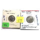 x2- Roosevelt dimes with errors- x2 dimes -Sold