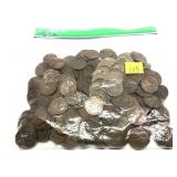 Lot, wheat cents, 250 pcs.