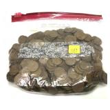 Lot, wheat cents, 500 pcs.