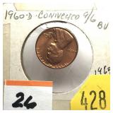 1960-D Lincoln cent error