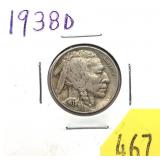 1938-D Buffalo nickel
