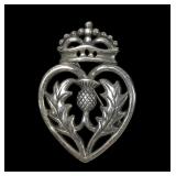 Sterling silver Scottish luckenbooth brooch,