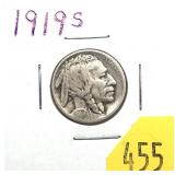 1919-S Buffalo nickel