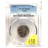 1913 Buffalo nickel Type I PCGS slab certified