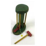 Wood Toy "High Striker" (Ring the Bell) 10" high