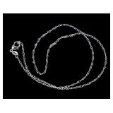 Sterling silver 19" chain necklace