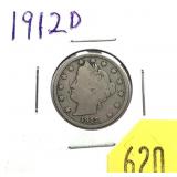 1912-D Liberty nickel