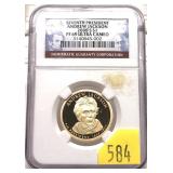2008-S Andrew Jackson dollar NGC slab certified