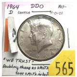 1964-D Kennedy half dollar