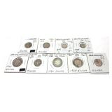 x9- Newfoundland silver coins -x9 coins -Sold by