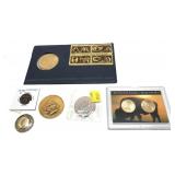 Lot, coins and tokens, 6 pcs.
