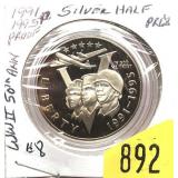 1991-S Proof half dollar