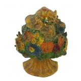 Floral Cast Iron Doorstop, 8" High