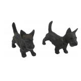 Lot, 2 Cast Iron Scotty Door Stops or Book Ends,