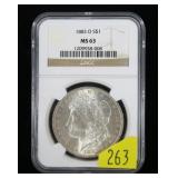 1883-O Morgan dollar NGC slab certified MS-63