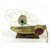 Art Deco Sailing Ship Clock, electric light &