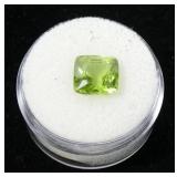 Cushion cut Burmese peridot, approx. 4.0 cts.