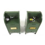 Lot, 2 Metal Mailbox Banks, 9" high, both