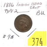 1886 Type II Indian Head cent