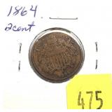 1864 2-cent piece