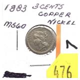1883 3-cent nickel