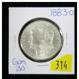 1883-O Morgan dollar, gem BU