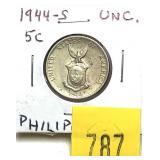 1944-S Philippines 5-cents