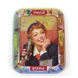 Coca Cola Tray, Girl w/ Menu, 1953, 10 1/2" x 13"
