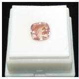 Cushion cut 10.82 x 10.49 x 5.24mm Padparadscha
