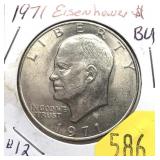 1971 Eisenhower dollar, Unc.