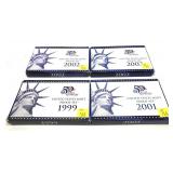 x4- Proof sets: 1999-2003 -x4 sets -Sold by the