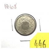 1868 Shield nickel