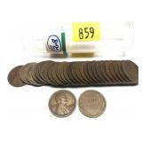 Lot, 1910 Lincoln cents, 28 pcs.