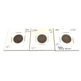 x3- Indian Head cents, mixed dates -x3 cents -Sold