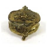 Art Nouveau Cast Metal Jewelry Casket, 2 7/8"