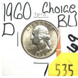 1960-D Washington quarter, Unc.