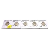 Lot, 1915 Buffalo nickels, cleaned, 5 pcs.